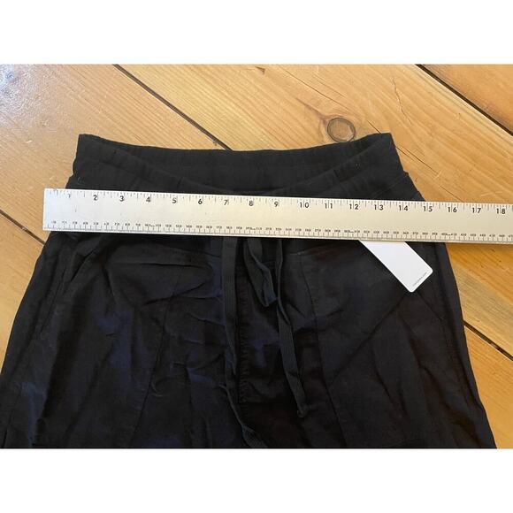 NWT! Risen L.A. womens black drawstring jogger pants. Medium. Linen Blend. - Picture 7 of 8